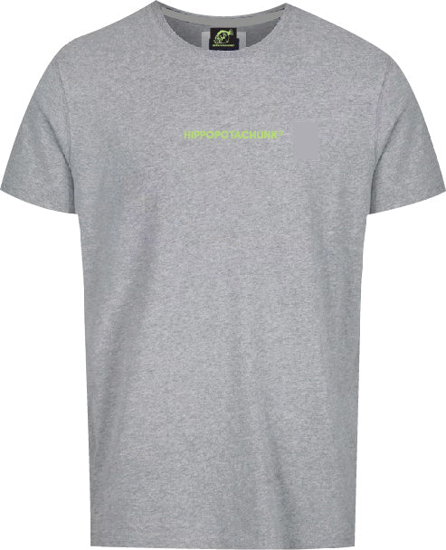 Hippopotachunk - Mid Camo Logo Grey Unisex Heather Grey T-Shirt